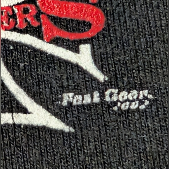 Vintage (2003) Fast Gear Black Long Sleeve Shirt with Red Flame & Logo Design - Picture 12 of 14
